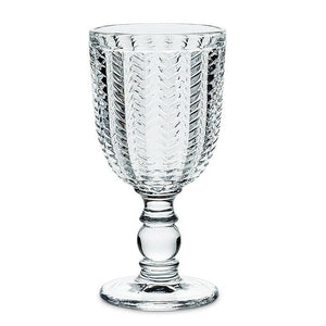 Herringbone Wine Glass