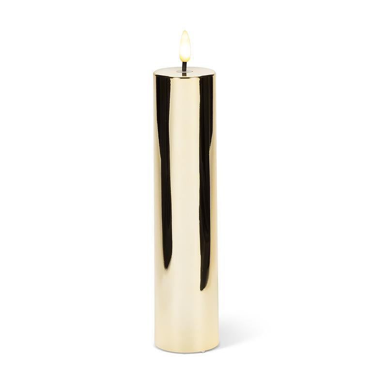 Large Metallic LED Pillar - Gold