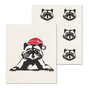 Raccoon with Hat Dishcloths (Set of 2)