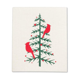 Cardinals in Tree Dishcloths