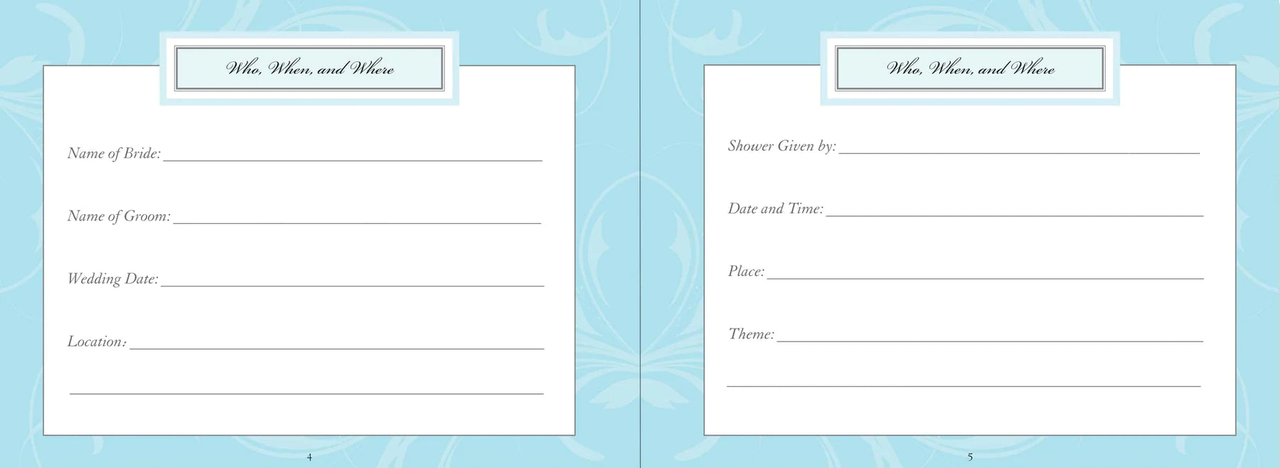 My Bridal Shower: Record Keeper & Photo Album