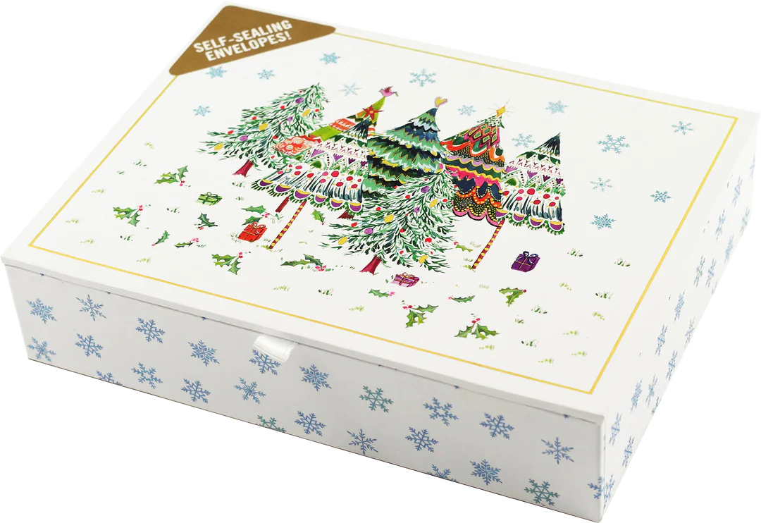 Merry Evergreens Deluxe Boxed Holiday Cards