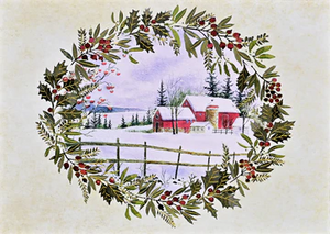 Winter Holly Deluxe Boxed Holiday Cards