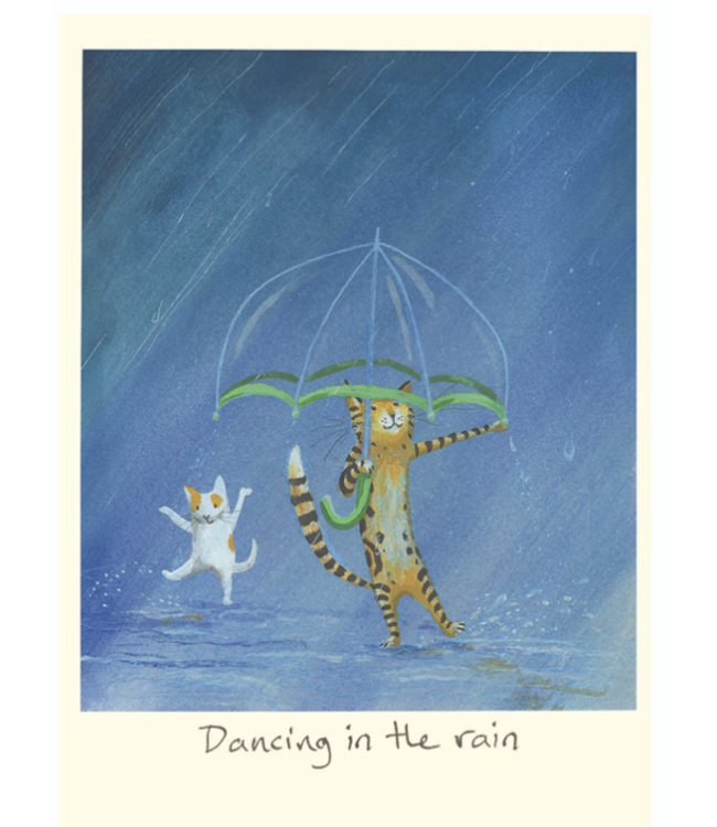 Blank Card - Dancing in the rain