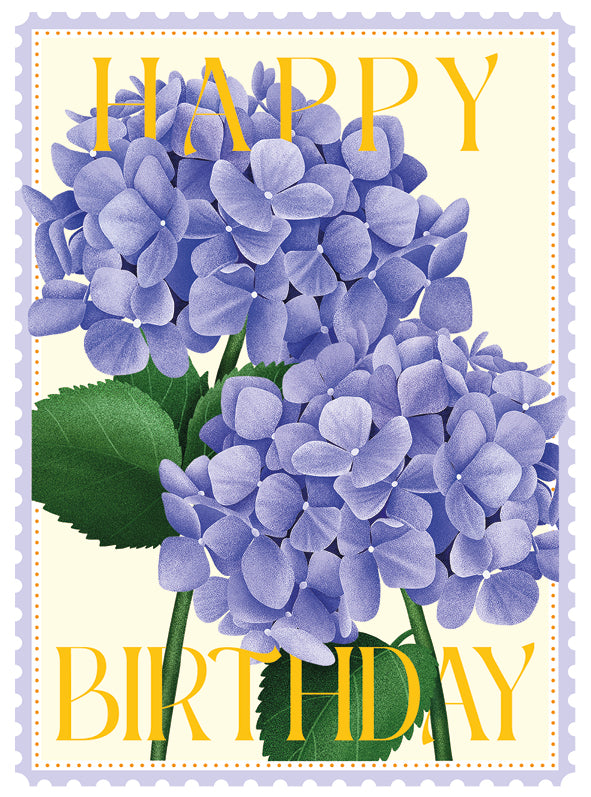 Happy Birthday Hydrangeas Greeting Card