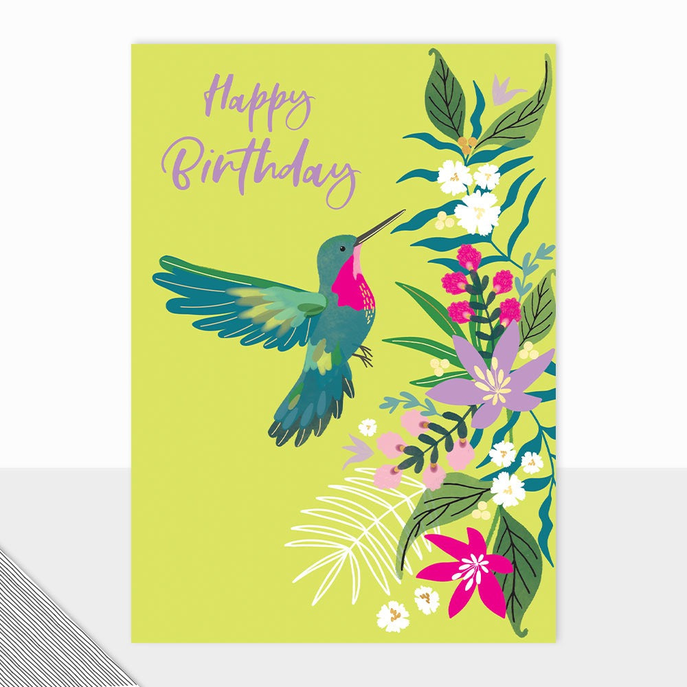 Happy Birthday Hummingbird Card