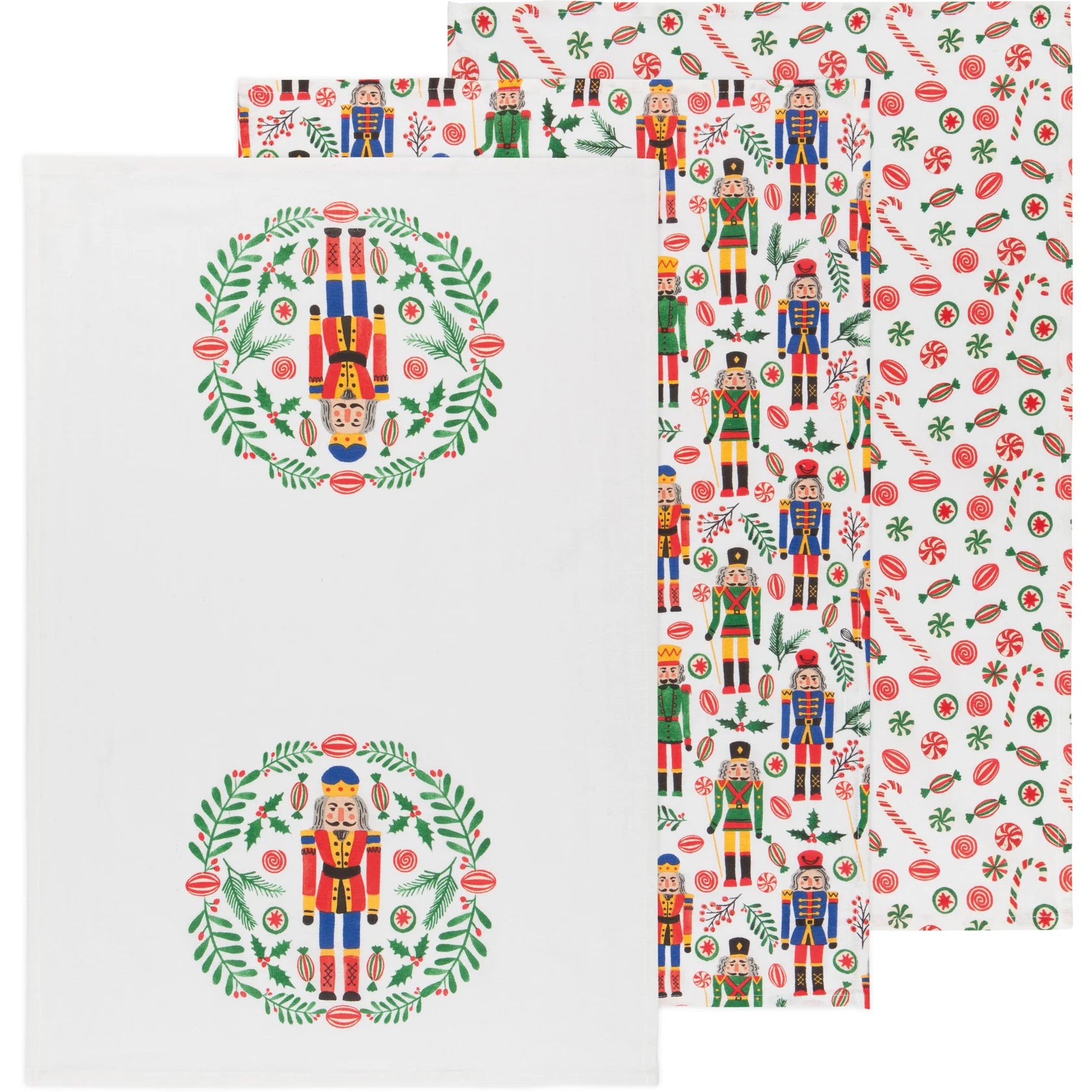 Nutcracker Bakers Floursack Dishtowels (Set of 3)