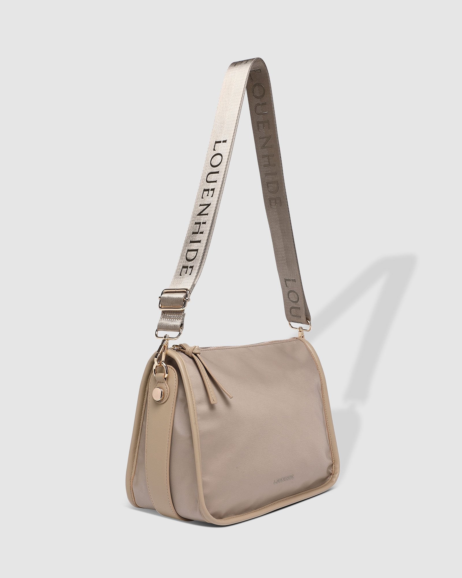 Milan Nylon Crossbody Bag - Beige