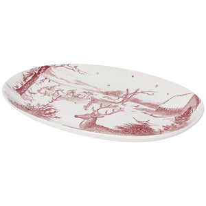 Winter Toile Serving Platter