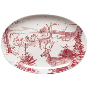 Winter Toile Serving Platter