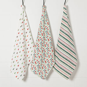 Merry and Bright Bakers Floursack Dishtowels (Set of 3)