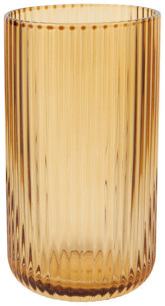 Fluted Glass 17 oz - Amber