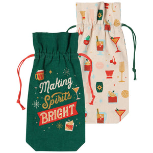 Spirits Bright Wine Bags (Set of 2)