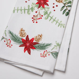 Poinsettia Cotton Dishtowel