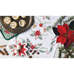 Poinsettia Cotton Dishtowel